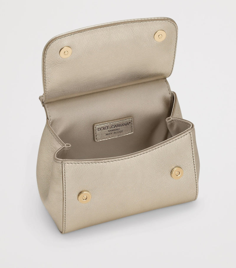 Dolce&Gabbana Kids leather top-handle bag, imported from the UK