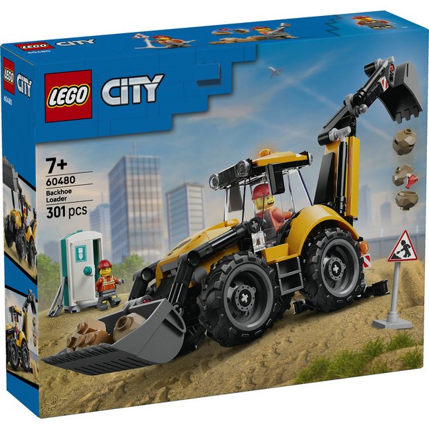 LEGO City Yellow Backhoe Loader toy building set, UK version