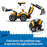 LEGO City Yellow Backhoe Loader toy building set, UK version