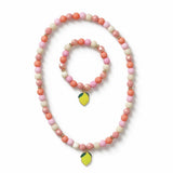 Flitzy lemon charm pastel stretch jewellery set for children (British brand)