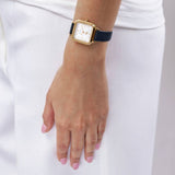 Radley mother of pearl dial dark blue leather strap watch, UK version