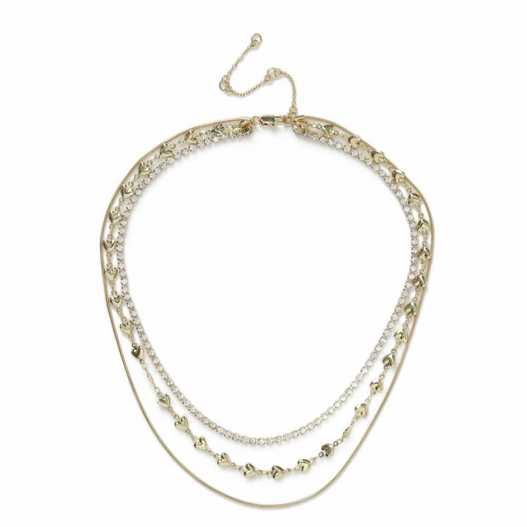 Liars & Lovers gold plated multilayered necklace 45cm (British brand)