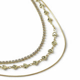 Liars & Lovers gold plated multilayered necklace 45cm (British brand)