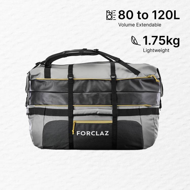 Decathlon expedition duffle bag 80-120L grey, UK version