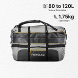 Decathlon expedition duffle bag 80-120L grey, UK version