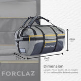 Decathlon expedition duffle bag 80-120L grey, UK version