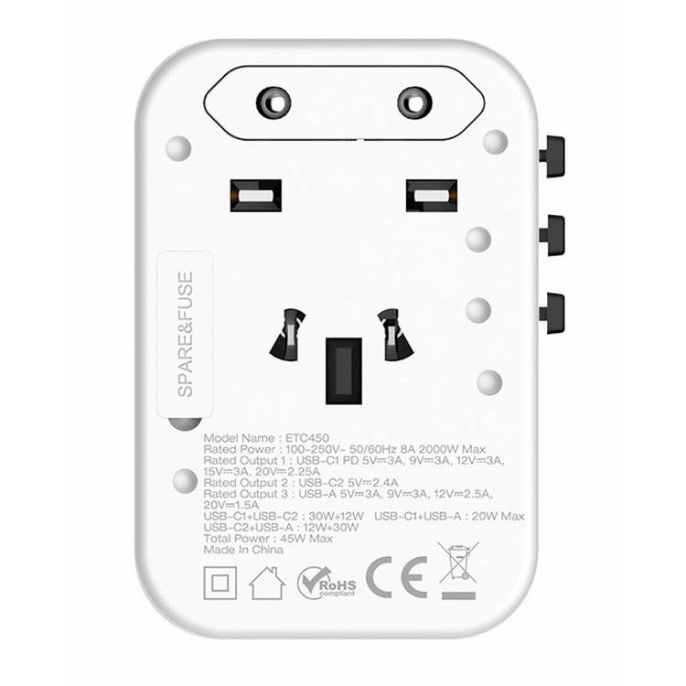 Energizer travel charger ETC450 45W, UK version