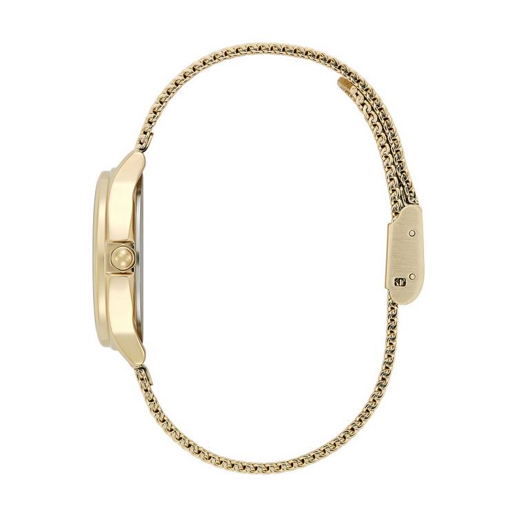 Olivia Burton watch white dial gold mesh strap 30mm - British product