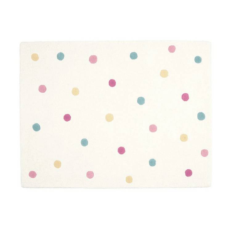 Great Little Trading Company pastel spot wool rug 90x120cm (British brand)