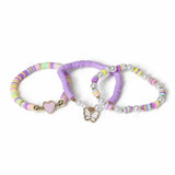 Argos Flitzy Kids Pastel Bead Heart and Butterfly Bracelet Set 7cm- Buy online at McGrocer