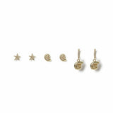 Freedom earrings set starfish shell spiral, UK version