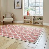 Think Rugs coral orange flatweave rug 76x150cm, UK version