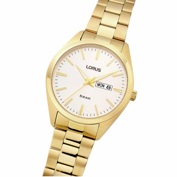 Lorus watch gold bracelet silver dial, imported from the UK
