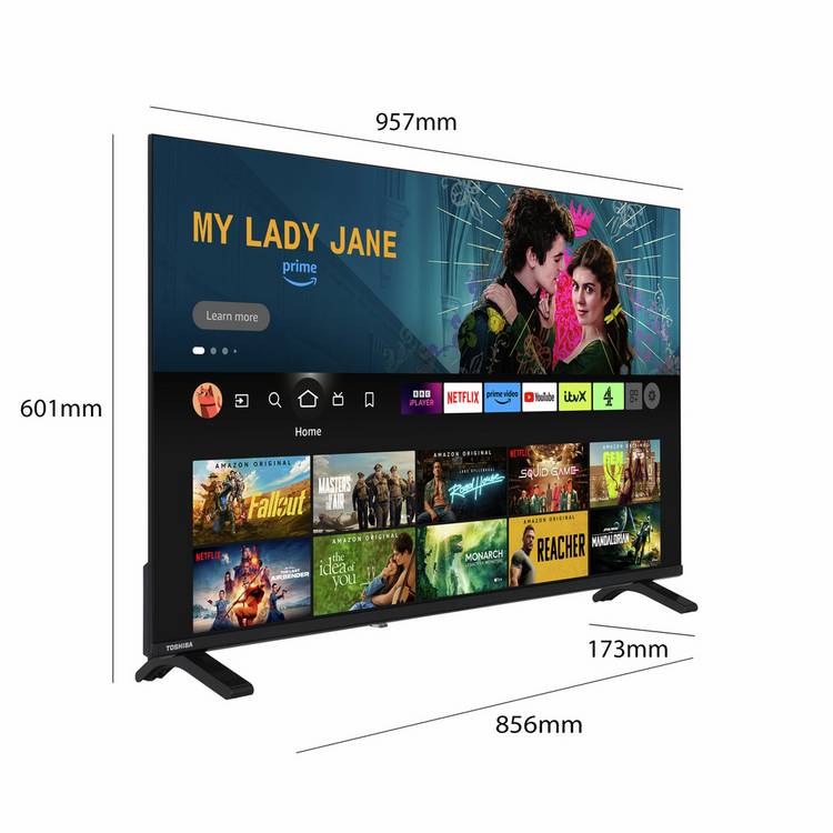 Toshiba 43 inch 4K UHD smart TV Fire TV, UK version