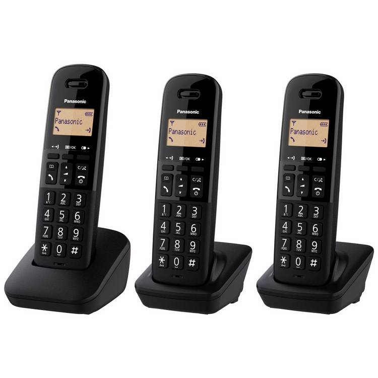 Panasonic cordless phone triple handset pack - British product