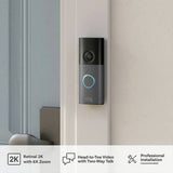 Ring Wired Video Doorbell Retinal 2K Speckled Grey (British brand)