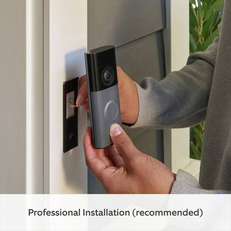 Ring Wired Video Doorbell Retinal 2K Speckled Grey (British brand)