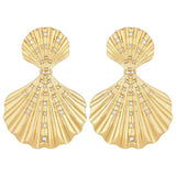 Lipsy gold plated oversized shell earrings, imported from the UK