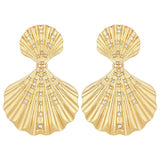 Argos Lipsy Gold Plated Oversized Shell Earrings- Buy online at McGrocer
