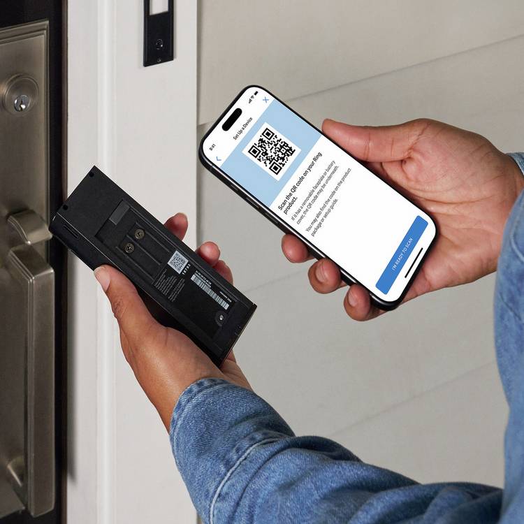 Ring Battery Video Doorbell Plus in Nickel Silver, UK version
