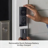 Ring Battery Video Doorbell Plus in Nickel Silver, UK version