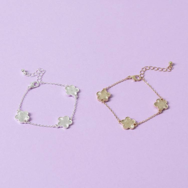 Flitzy Kids BFF flower charm bracelet set adjustable (British brand)