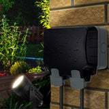 BG Electrical weatherproof timer socket 1 gang grey, UK version