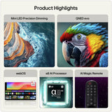 LG QNED85 Mini LED TV 55 inch (British brand)