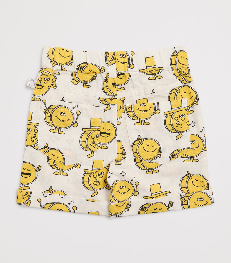 Stella McCartney Kids organic cotton-linen printed shorts 3-36 months (British brand)
