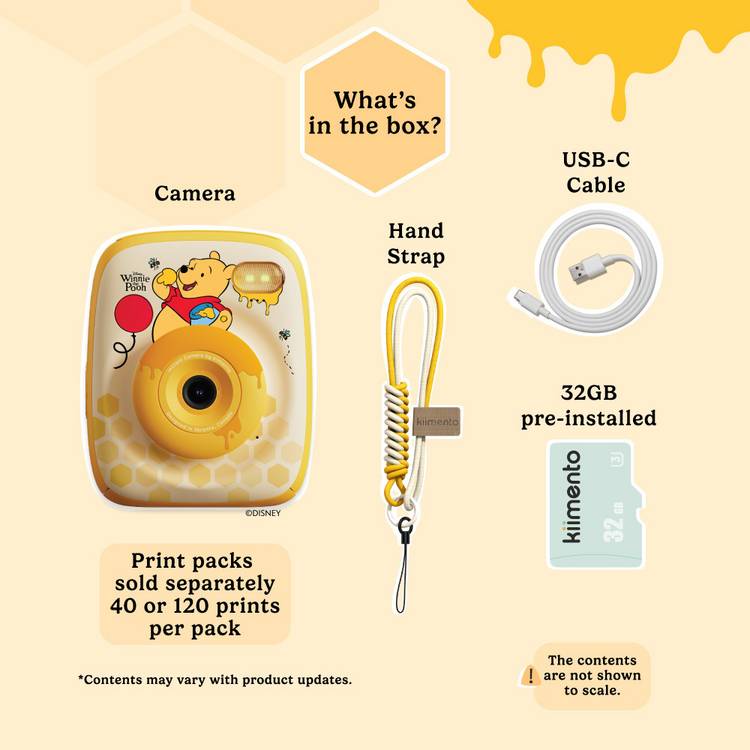 Kiimento Winnie Pooh instant print camera, imported from the UK