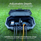 Masterplug weatherproof box with 4 sockets and 8m extension lead, UK version