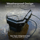 Masterplug weatherproof box with 4 sockets and 8m extension lead, UK version
