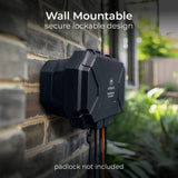 Masterplug weatherproof box with 4 sockets and 8m extension lead, UK version