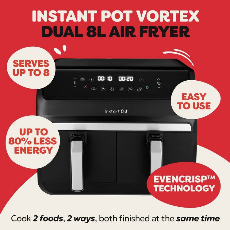 Instant Pot dual air fryer 8L - British product