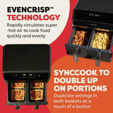 Instant Pot dual air fryer 8L - British product