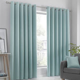 Argos Fusion Strata Dim-out Eyelet Curtains - Duck Egg - 117x137cm- Buy online at McGrocer