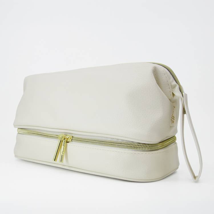 Danielle Creations slouch zip round cosmetic bag, imported from the UK