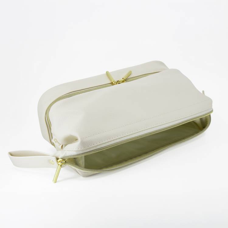 Danielle Creations slouch zip round cosmetic bag, imported from the UK