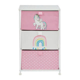 Liberty House Toys unicorn 3 drawer storage unit, UK version