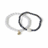 Argos Freedom Pearl and Blue Bead Stretch Bracelet Set- Buy online at McGrocer
