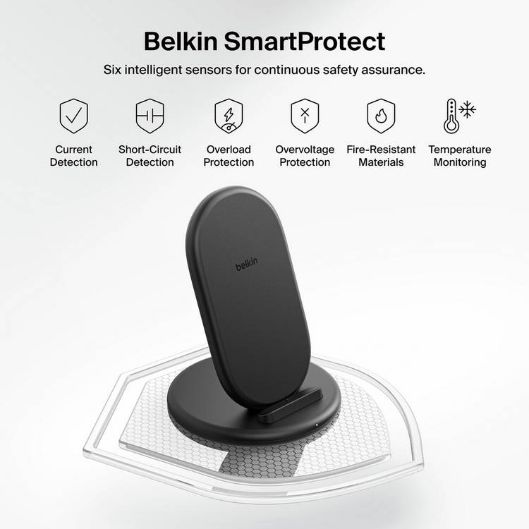 Belkin wireless charger stand black, imported from the UK