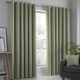 Fusion Strata dim-out curtains in green 117x137cm (British brand)