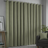 Fusion Strata dim-out curtains in green 117x137cm (British brand)