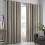 Argos Fusion Strata Dim-out Eyelet Curtains Natural 117x183cm- Buy online at McGrocer