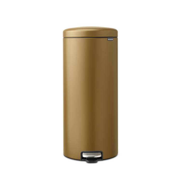 Brabantia brass pedal bin 30L, UK version