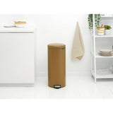 Brabantia brass pedal bin 30L, UK version