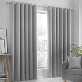 Argos Fusion Strata Dim-out Eyelet Curtains Silver 117x137cm- Buy online at McGrocer