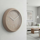 Acctim Retro Flood Mocha brown wall clock 30cm (British brand)