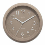 Acctim Retro Flood Mocha brown wall clock 30cm (British brand)