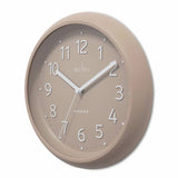 Acctim Retro Flood Mocha brown wall clock 30cm (British brand)